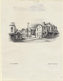 Artist: Jack, Kenneth. | Title: A corner of Carlton | Date: 1949 | Technique: lithograph, printed in black ink, from one zinc plate | Copyright: © Kenneth Jack. Licensed by VISCOPY, Australia