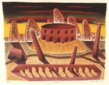Artist: Bowen, Dean. | Title: Coliseum | Date: 1990 | Technique: lithograph, printed in colour, from multiple stones