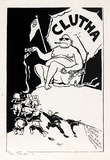 Artist: Thompson, Tom. | Title: Clutha & other members of the N.S.W. Government | Date: 1971 | Technique: screenprint, printed in black ink, from one screen