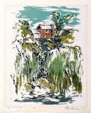 Artist: Sumner, Alan. | Title: Old asylum wall [1] | Date: 1945 | Technique: screenprint, printed in colour, from seven stencils