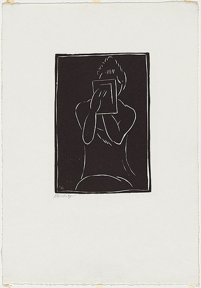 Artist: Brodzky, Horace. | Title: Making up. | Date: 1919 | Technique: linocut, printed in black ink, from one block
