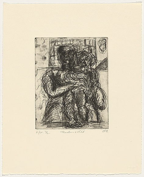 Artist: Furlonger, Joe. | Title: Madonna and child - little cloud | Date: 1989 | Technique: aquatint, printed in black, from one plate