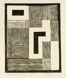 Artist: Hawkins, Weaver. | Title: Straights | Date: 1958 | Technique: linocut, printed in black ink, from one block | Copyright: The Estate of H.F Weaver Hawkins