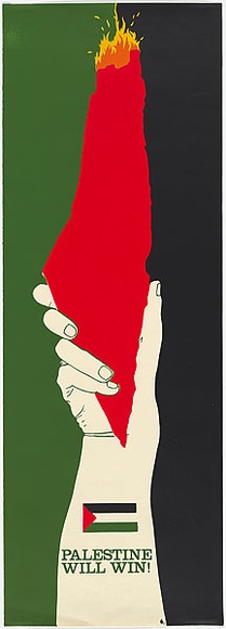 Artist: MACKINOLTY, Chips | Title: Palestine will win! | Date: (1977) | Technique: screenprint, printed in colour, from multiple stencils Artist: MACKINOLTY, Chips | Title: Palestine will win! | Date: (1977) | Technique: screenprint, printed in colour, from multiple stencils