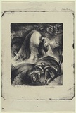 Artist: Jack, Kenneth. | Title: The agony in the garden | Date: 1953 | Technique: lithograph, printed in black ink, from one zinc plate | Copyright: © Kenneth Jack. Licensed by VISCOPY, Australia