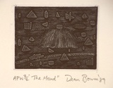 Artist: Bowen, Dean. | Title: The mound | Date: 1989, November | Technique: etching and aquatint, printed in blue-black, from one plate