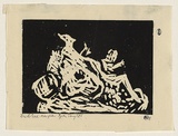 Artist: WILLIAMS, Fred | Title: Fred's goddaughter, Beth Taylor | Date: 1950s | Technique: linocut, printed in black ink, from one block | Copyright: © Fred Williams Estate