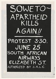 Artist: EARTHWORKS POSTER COLLECTIVE | Title: Soweto - apartheid kills again!! | Date: 1976 | Technique: screenprint