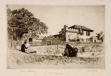 Artist: LINDSAY, Lionel | Title: Fort Dawes | Date: 1913 | Technique: etching, printed in black ink with plate-tone, from one plate | Copyright: Courtesy of the National Library of Australia