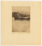Artist: Menpes, Mortimer. | Title: Barges | Technique: etching, printed in black ink, from one plate