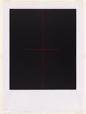 Artist: Hotere, Ralph. | Title: Red on black | Date: 1968 | Technique: screenprint, printed in colour, from two stencils