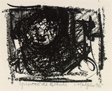 Artist: Halpern, Stacha. | Title: not titled [Portrait in frame] | Date: 1965 | Technique: lithograph, printed in black ink, from one stone