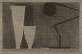Artist: Lincoln, Kevin. | Title: Lamp and still life | Date: 1994 | Technique: lithograph, printed in black ink, from one stone
