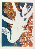 Artist: Stringer, John. | Title: Icarus. | Date: c.1963 | Technique: linocut, printed in colour, from multiple blocks