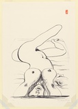 Artist: Whiteley, Brett. | Title: Towards sculpture [1]. | Date: 1977 | Technique: lithograph, printed in black ink, from one plate | Copyright: This work appears on the screen courtesy of the estate of Brett Whiteley