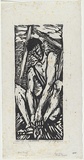 Artist: Clifton, Nancy. | Title: The athlete. | Date: 1961 | Technique: linocut, hand-printed in black ink, hand from one block