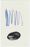 Artist: Danaher, Suzanne. | Title: Feeling blue above the black hole | Date: 1991, April | Technique: lithograph, printed in colour, from two stones (black and blue)