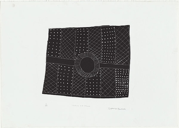 Artist: Burak, Donna. | Title: Kalama and Jilmara | Date: 1991 | Technique: lithograph, printed in black ink, from one stone