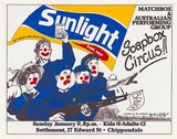 Artist: EARTHWORKS POSTER COLLECTIVE | Title: Sunlight Soapbox Circus! | Date: 1977 | Technique: screenprint, printed in colour, from four stencils