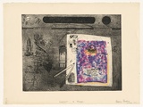 Artist: Moore, Mary. | Title: Subject...to change | Date: 1979 | Technique: etching, printed in black ink, from one plate and lithograph, printed in colour, from three plates | Copyright: © Mary Moore