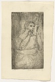 Artist: WILLIAMS, Fred | Title: Toilette | Date: 1954-55 | Technique: etching, aquatint, drypoint, printed in black ink with plate-tone, from one zinc plate | Copyright: © Fred Williams Estate