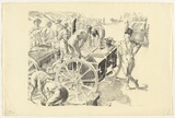 Artist: Dyson, Will. | Title: The cookers near Villers-Brettoneux. | Date: 1918 | Technique: lithograph, printed in black ink, from one stone Arnold unbleached