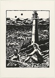 Artist: WORSTEAD, Paul | Title: A long swim back to shore | Date: 1991 | Technique: screenprint, printed in black ink, from one stencil | Copyright: This work appears on screen courtesy of the artist