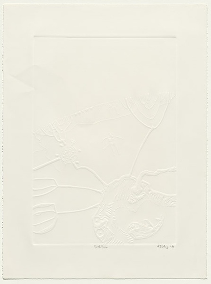 Artist: LEFROY, Ray | Title: Earth curve | Date: 1988 | Technique: embossed linocut