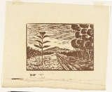 Artist: Hirschfeld Mack, Ludwig. | Title: (Road to the You Yangs). | Date: c.1943 | Technique: woodcut, printed in colour, from multiple blocks