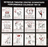 Artist: Stejskal, Josef Lada. | Title: Seymour Theatre Centre Downstairs Performance Calendar 1981-82 | Date: 1981 | Technique: offset-lithograph, printed in black ink, from one plate