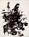Artist: Grieve, Robert. | Title: Harbour forms | Date: 1960 | Technique: lithograph, printed in black ink, from one hard-grained aluminium plate