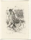 Artist: MACQUEEN, Mary | Title: not titled [rooster] | Date: 1986 | Technique: lithograph, printed in black ink, from one stone | Copyright: Courtesy Paulette Calhoun, for the estate of Mary Macqueen