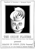 Artist: Stejskal, Josef Lada. | Title: The Orion Players ... present Theatre in School 1984 season | Date: 1984 | Technique: offset-lithograph, printed in black ink, from one plate