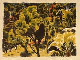 Artist: Hawkins, Weaver. | Title: Bayview Landscape I | Date: 1948 | Technique: monotype, printed in colour, from one plate | Copyright: The Estate of H.F Weaver Hawkins
