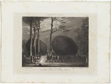 Title: Browns Dos a Dos, near Mount Macedon 45m N by W from Melbourne. | Date: 1855-56 | Technique: etching, engraving, aquatint and lavis, printed in black ink, from one copper plate