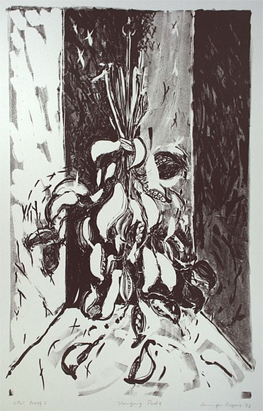 Artist: ROGERS, Jennifer | Title: Hanging pods | Date: 1982 | Technique: lithograph, printed in black ink, from one stone