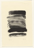 Artist: Danaher, Suzanne. | Title: not titled [Brushstrokes - horizontal] | Date: 1991 | Technique: lithograph, printed in black ink, from one stone