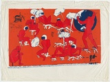 Artist: Cowper, Martin. | Title: Wake up Australia ... something is happening ... | Date: 1977 | Technique: screenprint, printed in colour, from three stencils