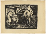 Artist: White, Susan Dorothea. | Title: Thieves at the market | Date: 1960 | Technique: lithograph, printed in black ink, from one stone