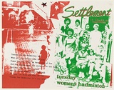 Artist: WORSTEAD, Paul | Title: Settlement, Tuesday womans badminton | Date: 1976 | Technique: screenprint, printed in colour, from multiple stencils | Copyright: This work appears on screen courtesy of the artist