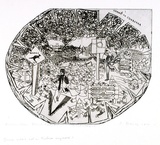Artist: Rooney, Elizabeth. | Title: A view from Black Mountain | Date: 1971 | Technique: etching, printed in black ink with plate-tone, from one  copper plate
