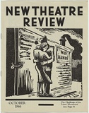 Artist: Bucklow, J.E. | Title: (frontcover) New theatre review: October 1946. | Date: October 1946 | Technique: linocut, printed in black ink, from one block; letterpress text