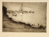 Artist: Bull, Norma C. | Title: Mornington. | Date: 1932 | Technique: etching and burnishing, printed in black ink with plate-tone, from one plate