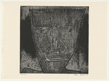 Artist: Bowen, Dean. | Title: Head V | Date: 1992 | Technique: aquatint, scraping and burnishing, printed in black ink with plate-tone, from one plate