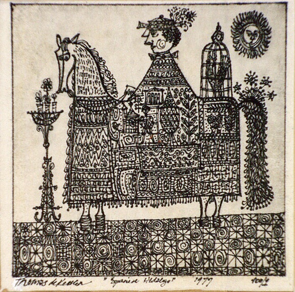 Artist: de Kesler, Thomas. | Title: Spanish Hidalgo. | Date: 1977 | Technique: etching, printed in black ink with plate-tone, from one plate | Copyright: © Thomas de Kessler