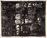Artist: Halpern, Stacha. | Title: not titled [Series of faces] | Date: 1964 | Technique: lithograph, printed in black ink, from one stone [or plate]