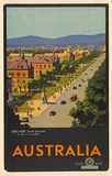 Artist: TROMPF, Percy | Title: Adelaide, South Australia, a city in a garden, Australia. | Date: (1930s) | Technique: lithograph, printed in colour, from multiple stones