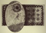 Artist: Orenstein, Herbert. | Title: Coffee table | Date: 1982 | Technique: etching and aquatint, printed in black ink, from one plate
