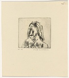 Artist: WILLIAMS, Fred | Title: Rosemary Smith | Date: 1964-65 | Technique: etching, drypoint, printed in black ink, from one copper plate; brushed with pencil | Copyright: © Fred Williams Estate