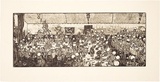 Artist: Flynn, Jo. | Title: One hundred skeletons. | Date: 1989 | Technique: etching, aquatint and roulette, printed in black ink with plate-tone, from one plate